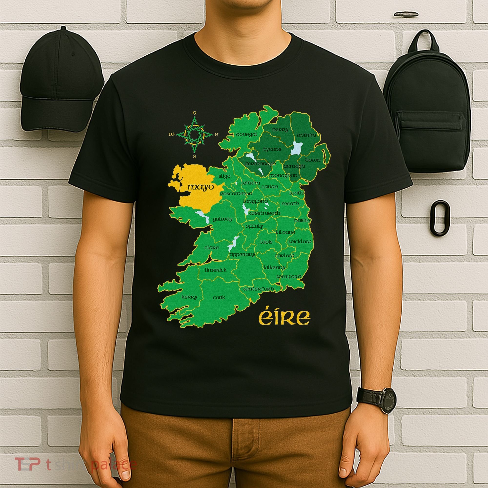 Mayo Ireland Irish County Map Eire Irish Travel T-Shirt