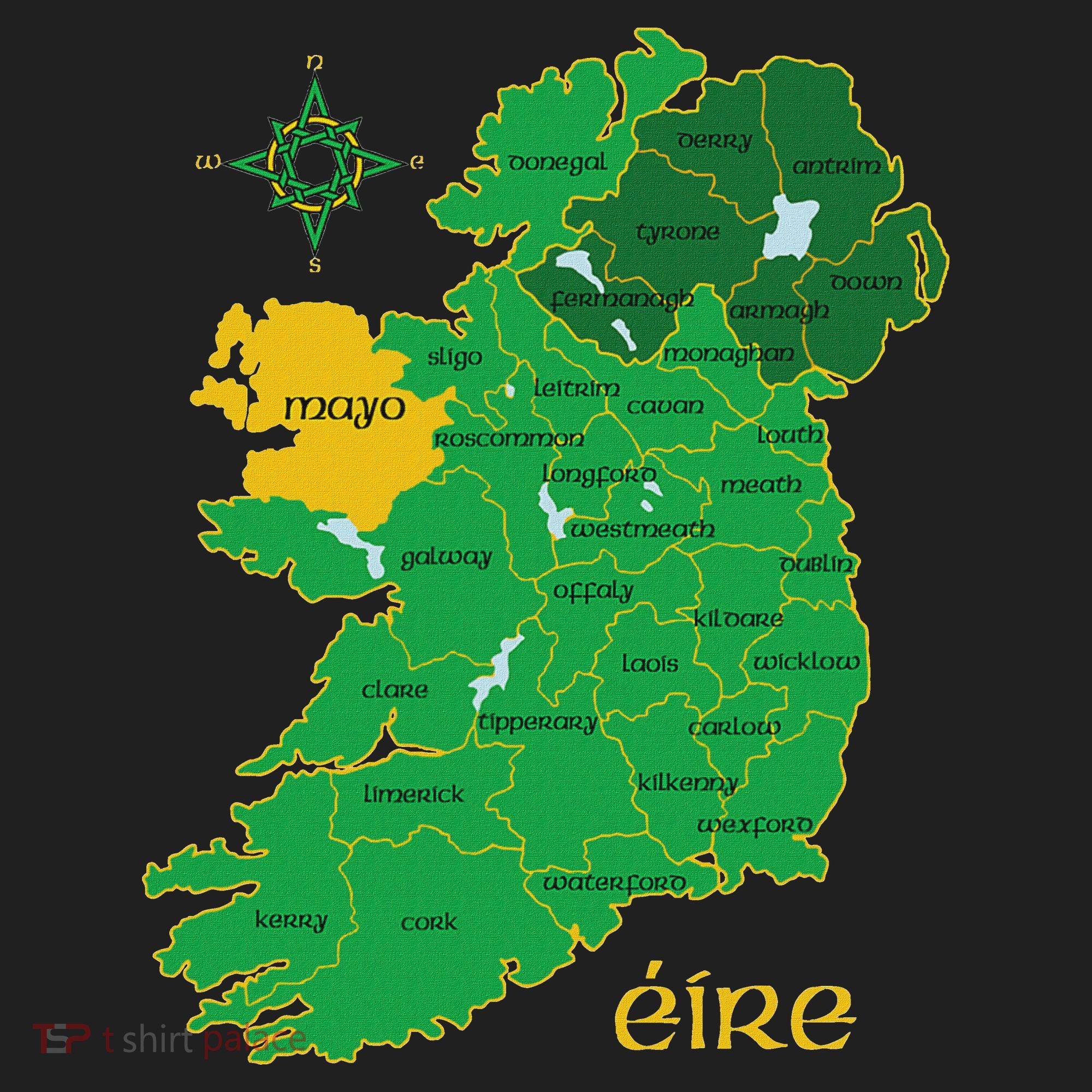 Mayo Ireland Irish County Map Eire Irish Travel Beanie