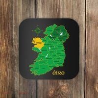 Mayo Ireland Irish County Map Eire Irish Travel Coaster thumb 0