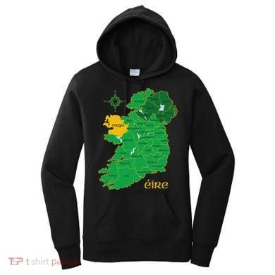 Mayo Ireland Irish County Map Eire Irish Travel Women's Hoodie