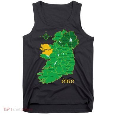 Mayo Ireland Irish County Map Eire Irish Travel Tank Top