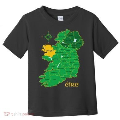 Mayo Ireland Irish County Map Eire Irish Travel Toddler T-Shirt
