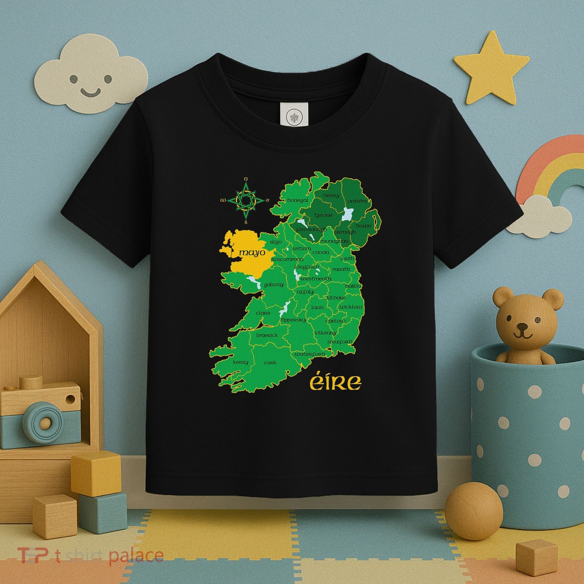 Mayo Ireland Irish County Map Eire Irish Travel Toddler T-Shirt