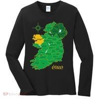 Mayo Ireland Irish County Map Eire Irish Travel Women's Long Sleeve Shirt thumb 0