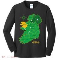 Mayo Ireland Irish County Map Eire Irish Travel Kids Long Sleeve Shirt thumb 0