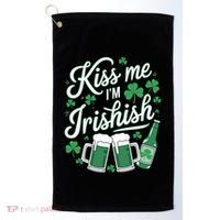 Me I’M Irishish Funny St Patrick’S Day Beer Ing Meaningful Gift Golf Towel thumb 0