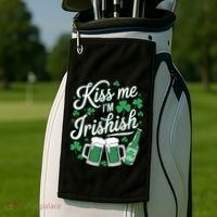 Me I’M Irishish Funny St Patrick’S Day Beer Ing Meaningful Gift Golf Towel thumb 2
