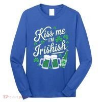 Me I’M Irishish Funny St Patrick’S Day Beer Ing Meaningful Gift Long Sleeve Shirt thumb 0