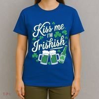 Me I’M Irishish Funny St Patrick’S Day Beer Ing Meaningful Gift T-Shirt thumb 4