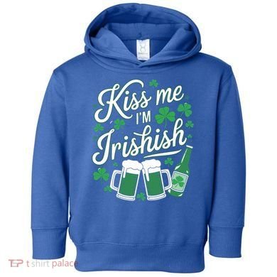 Me I’M Irishish Funny St Patrick’S Day Beer Ing Meaningful Gift Toddler Hoodie