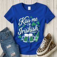 Me I’M Irishish Funny St Patrick’S Day Beer Ing Meaningful Gift Women's T-Shirt thumb 3