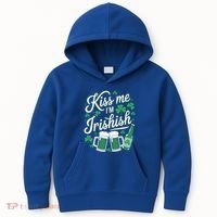 Me I’M Irishish Funny St Patrick’S Day Beer Ing Meaningful Gift Kids Hoodie thumb 0