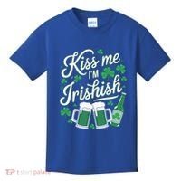 Me I’M Irishish Funny St Patrick’S Day Beer Ing Meaningful Gift Kids T-Shirt thumb 0