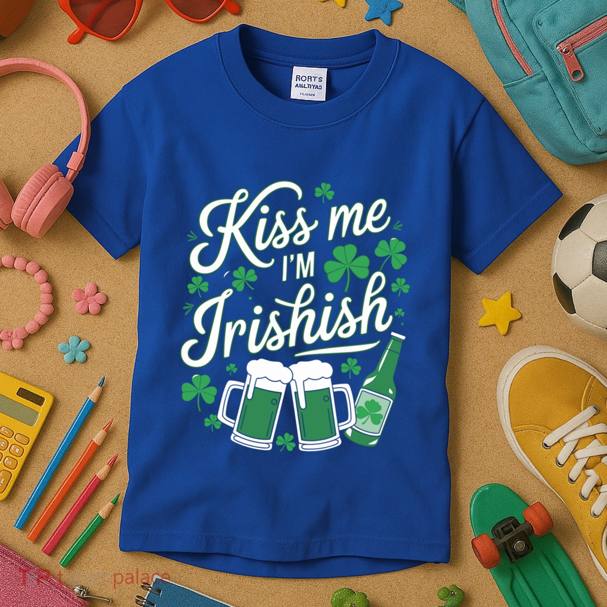 Me I’M Irishish Funny St Patrick’S Day Beer Ing Meaningful Gift Kids T-Shirt