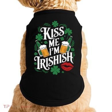 Me I’M Irishish Funny St Patrick’S Day Beer Ing Gift Doggie Tank