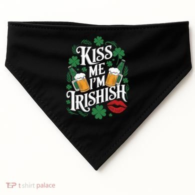 Me I’M Irishish Funny St Patrick’S Day Beer Ing Gift USA-Made Doggie Bandana