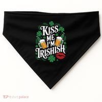 Me I’M Irishish Funny St Patrick’S Day Beer Ing Gift USA-Made Doggie Bandana thumb 0