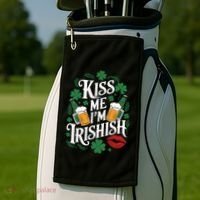 Me I’M Irishish Funny St Patrick’S Day Beer Ing Gift Golf Towel thumb 2