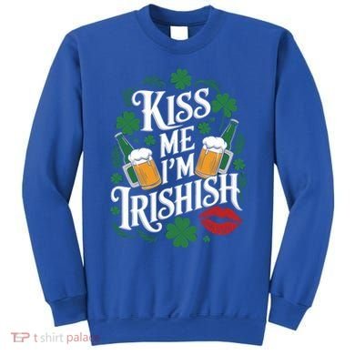 Me I’M Irishish Funny St Patrick’S Day Beer Ing Gift Sweatshirt