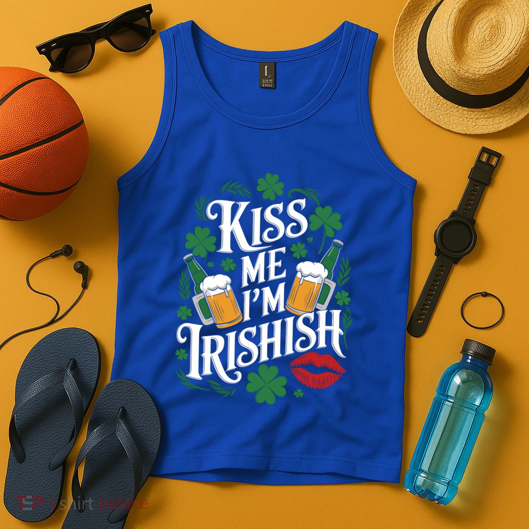 Me I’M Irishish Funny St Patrick’S Day Beer Ing Gift Tank Top