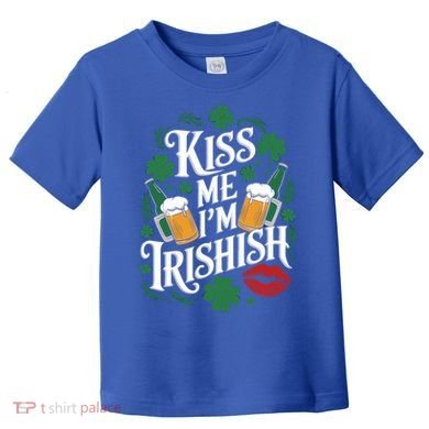 Me I’M Irishish Funny St Patrick’S Day Beer Ing Gift Toddler T-Shirt