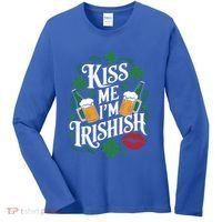 Me I’M Irishish Funny St Patrick’S Day Beer Ing Gift Women's Long Sleeve Shirt thumb 0