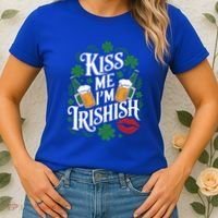 Me I’M Irishish Funny St Patrick’S Day Beer Ing Gift Women's T-Shirt thumb 2