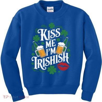 Me I’M Irishish Funny St Patrick’S Day Beer Ing Gift Kids Sweatshirt