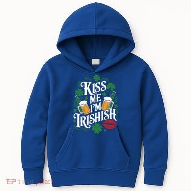 Me I’M Irishish Funny St Patrick’S Day Beer Ing Gift Kids Hoodie