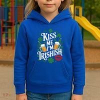Me I’M Irishish Funny St Patrick’S Day Beer Ing Gift Kids Hoodie thumb 3