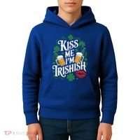 Me I’M Irishish Funny St Patrick’S Day Beer Ing Gift Kids Hoodie thumb 4