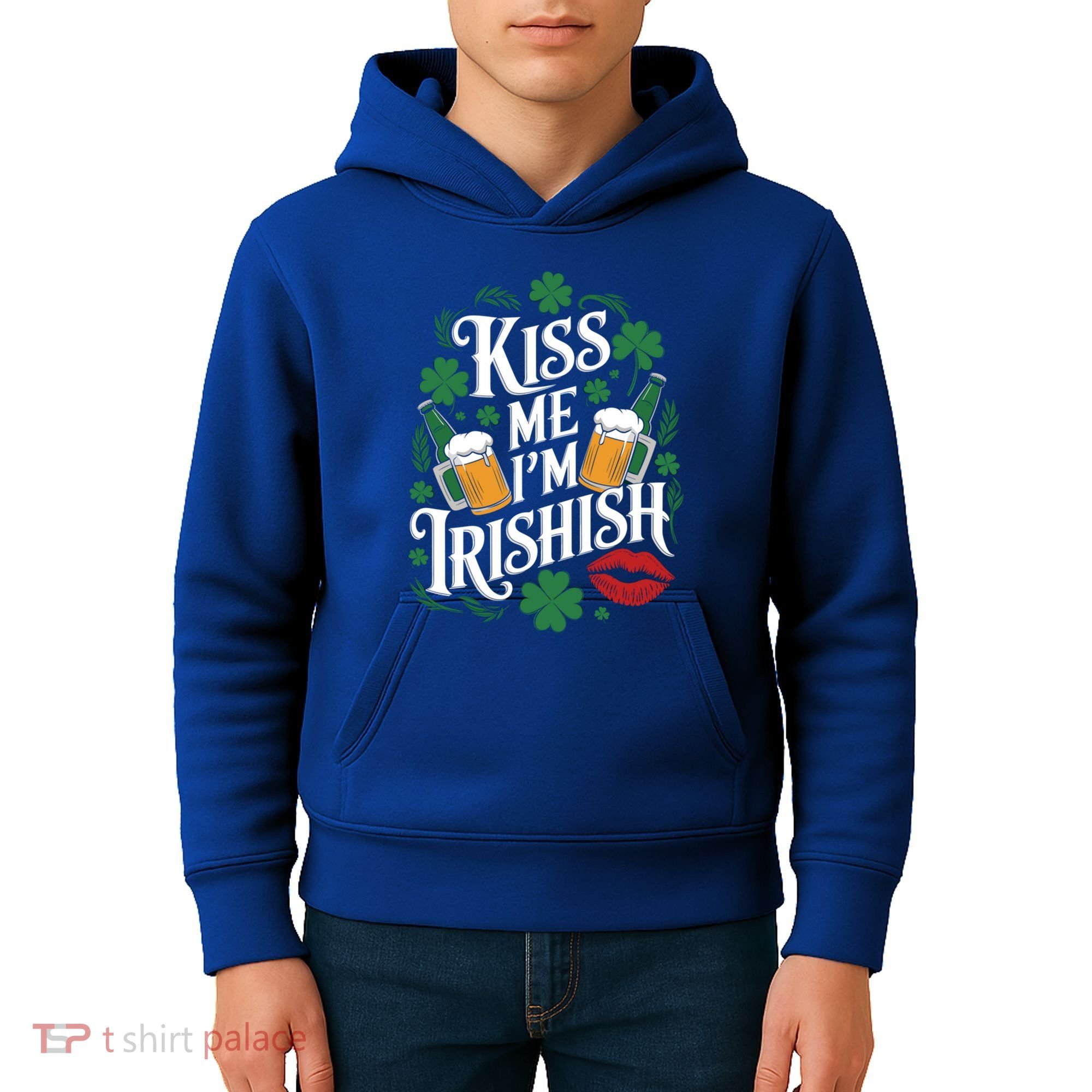 Me I’M Irishish Funny St Patrick’S Day Beer Ing Gift Kids Hoodie