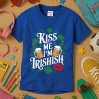 Me I’M Irishish Funny St Patrick’S Day Beer Ing Gift Kids T-Shirt thumb 3
