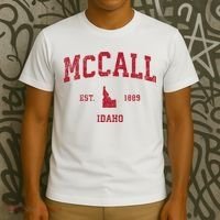 Mccall Idaho Id Vintage Sports T-Shirt thumb 3