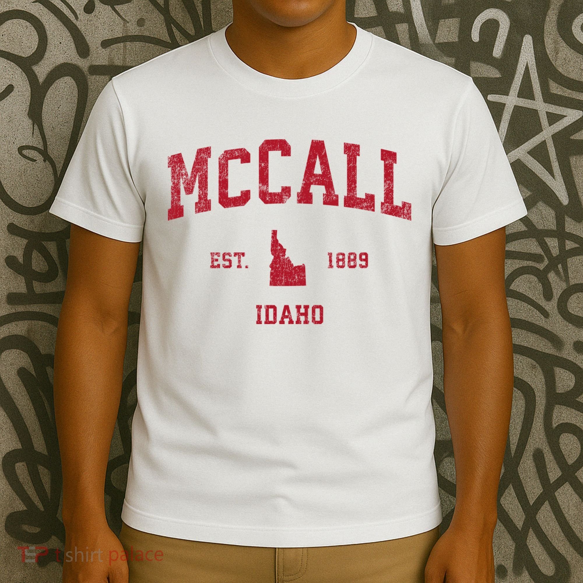 Mccall Idaho Id Vintage Sports T-Shirt
