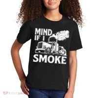 Mind If I Smoke Semi Truck Driver Trucker Big Rig Trucking Kids T-Shirt thumb 2