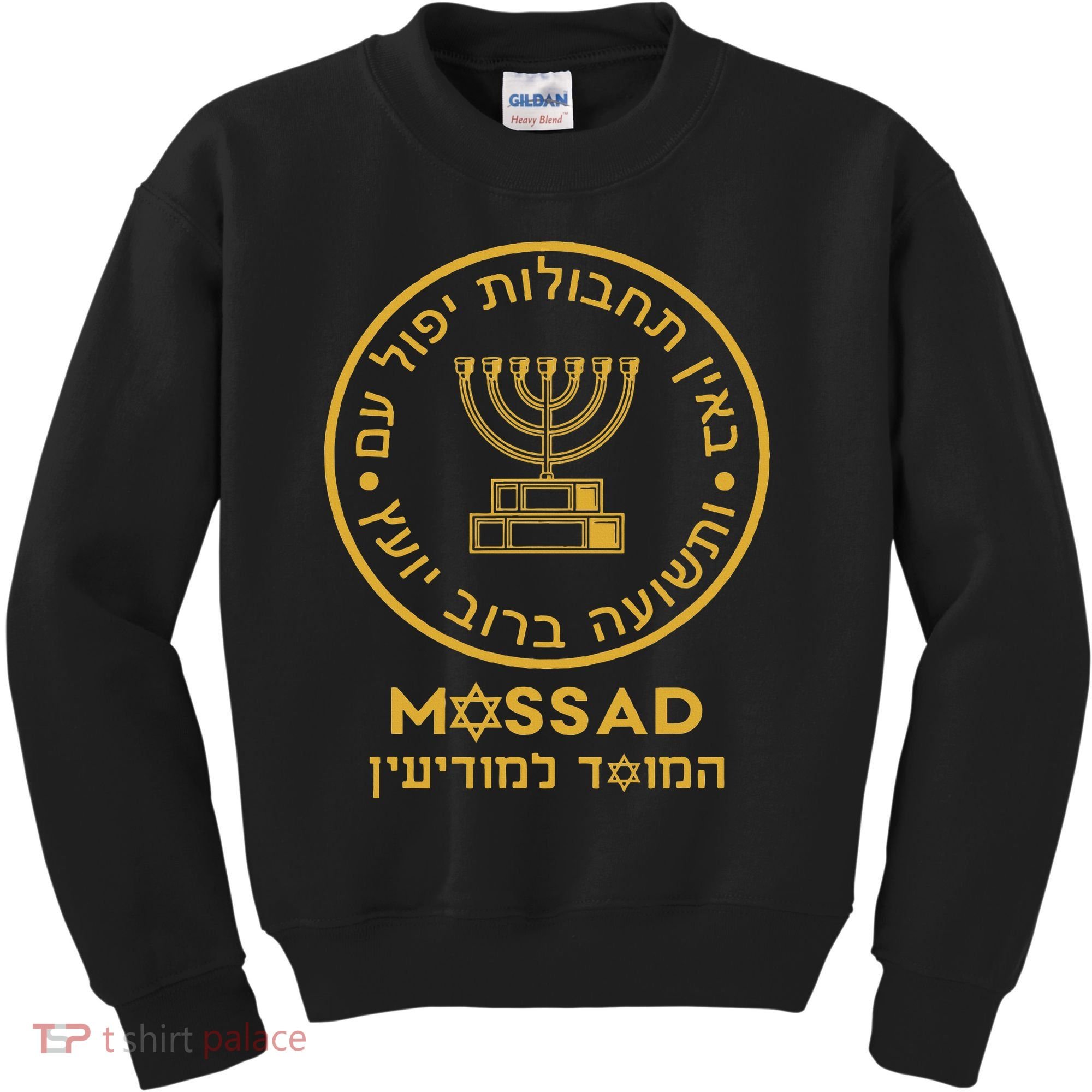 Mossad Israel Israeli Secret Service Menorah Kids Sweatshirt