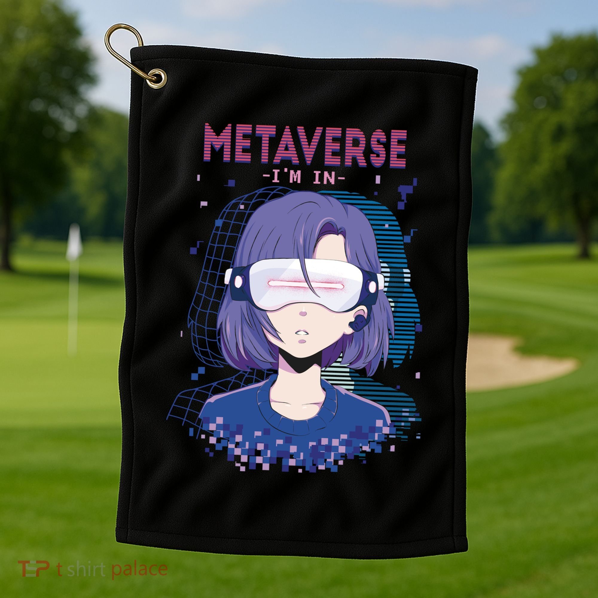Metaverse I'm In Anime Golf Towel