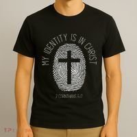 My Identity Is In Christ Jesus Christian Bible Verse T-Shirt thumb 3