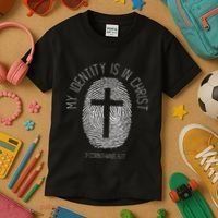 My Identity Is In Christ Jesus Christian Bible Verse Kids T-Shirt thumb 3