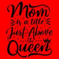 Mom Is Just A Title Above The Queen Santa Hat thumb 1