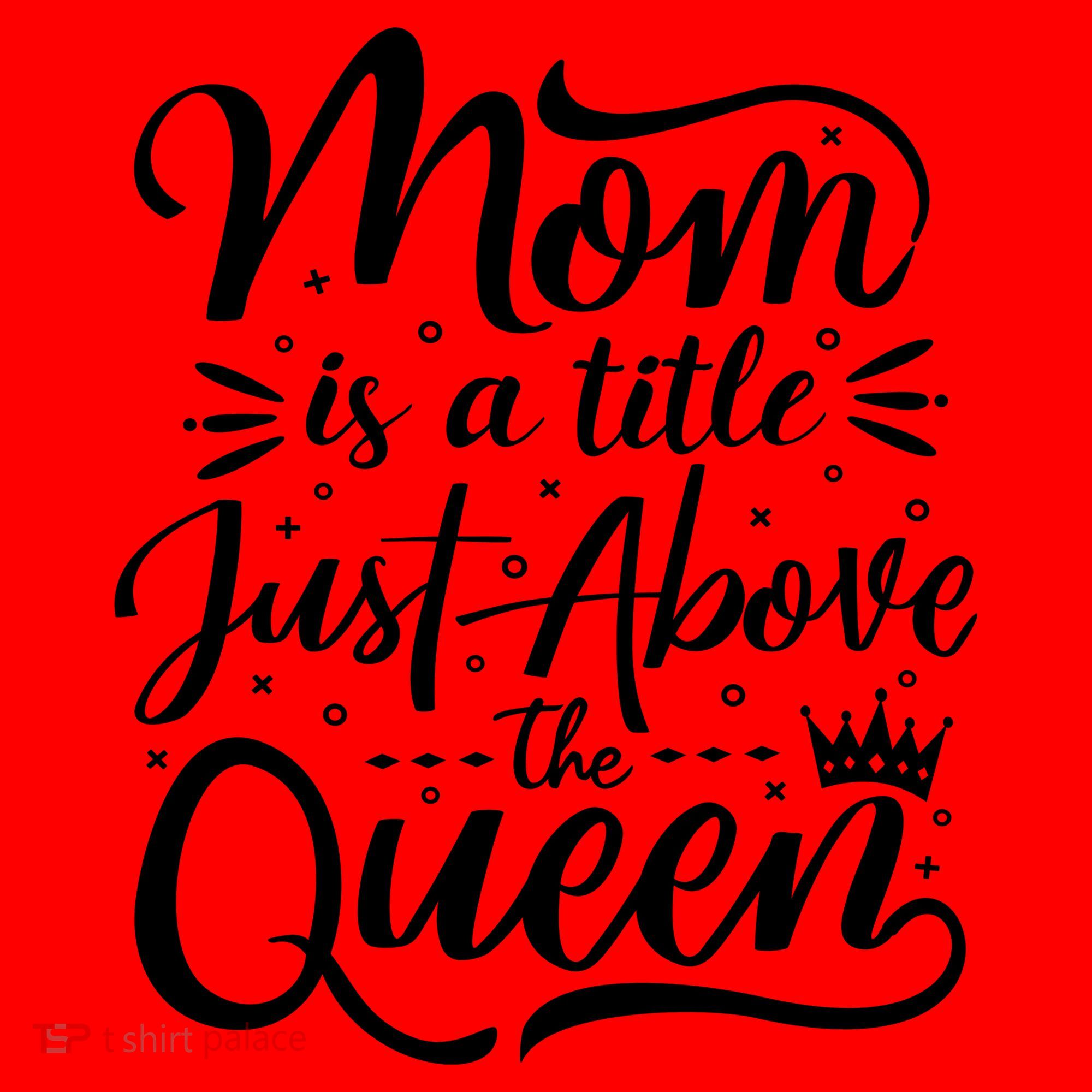 Mom Is Just A Title Above The Queen Santa Hat