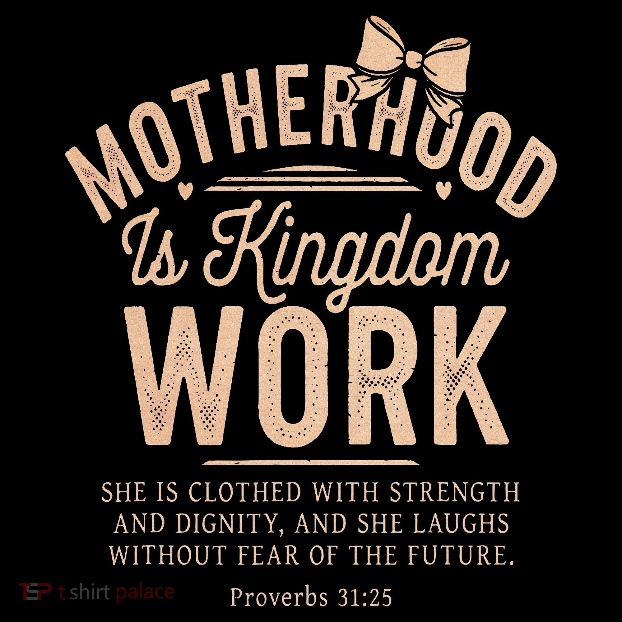 Motherhood Is Kingdom Work Coquette Bow Christian Mom Coffee Mug
