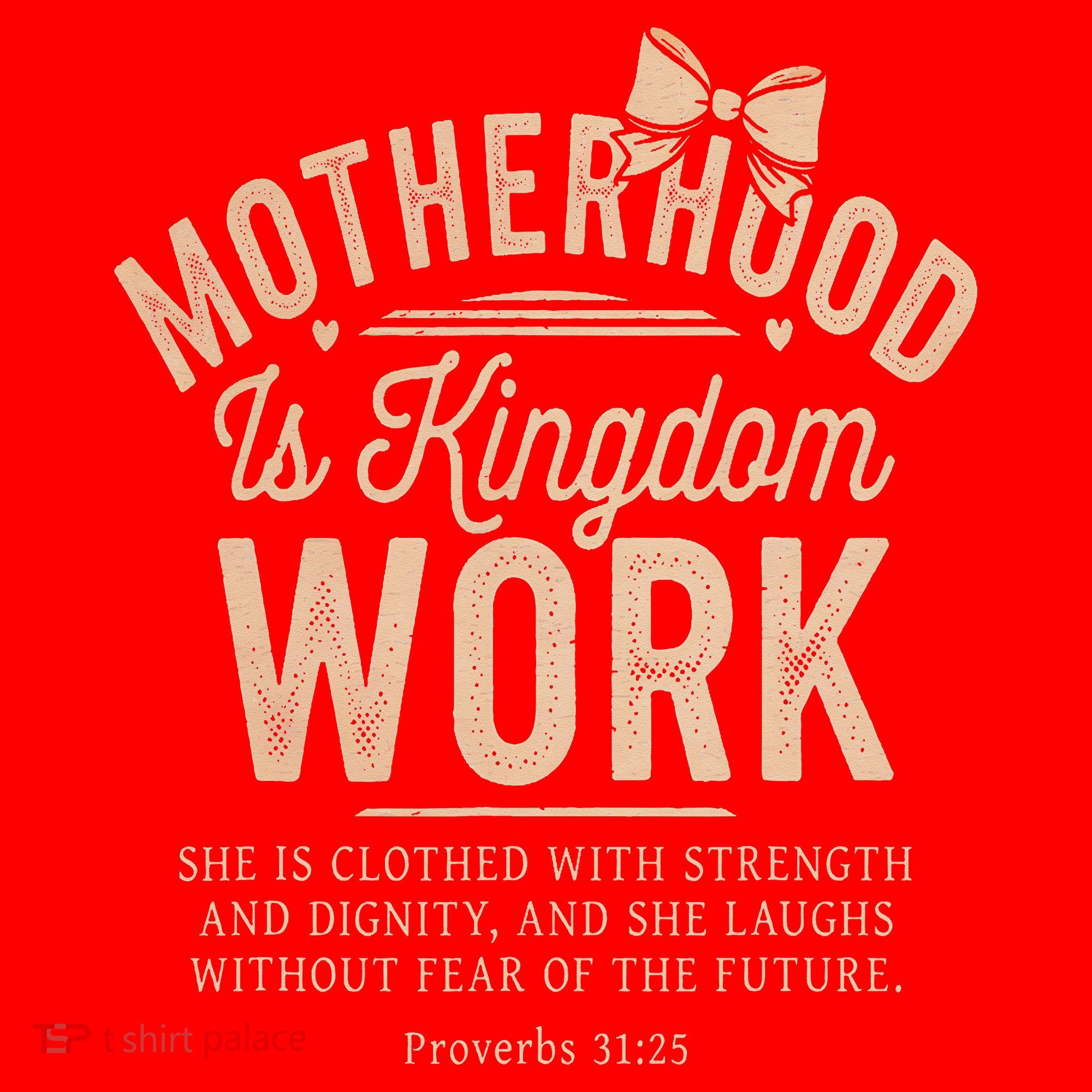 Motherhood Is Kingdom Work Coquette Bow Christian Mom Santa Hat