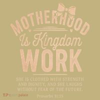 Motherhood Is Kingdom Work Coquette Bow Christian Mom Long Sleeve Shirt thumb 2