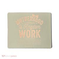 Motherhood Is Kingdom Work Coquette Bow Christian Mom Mousepad thumb 0