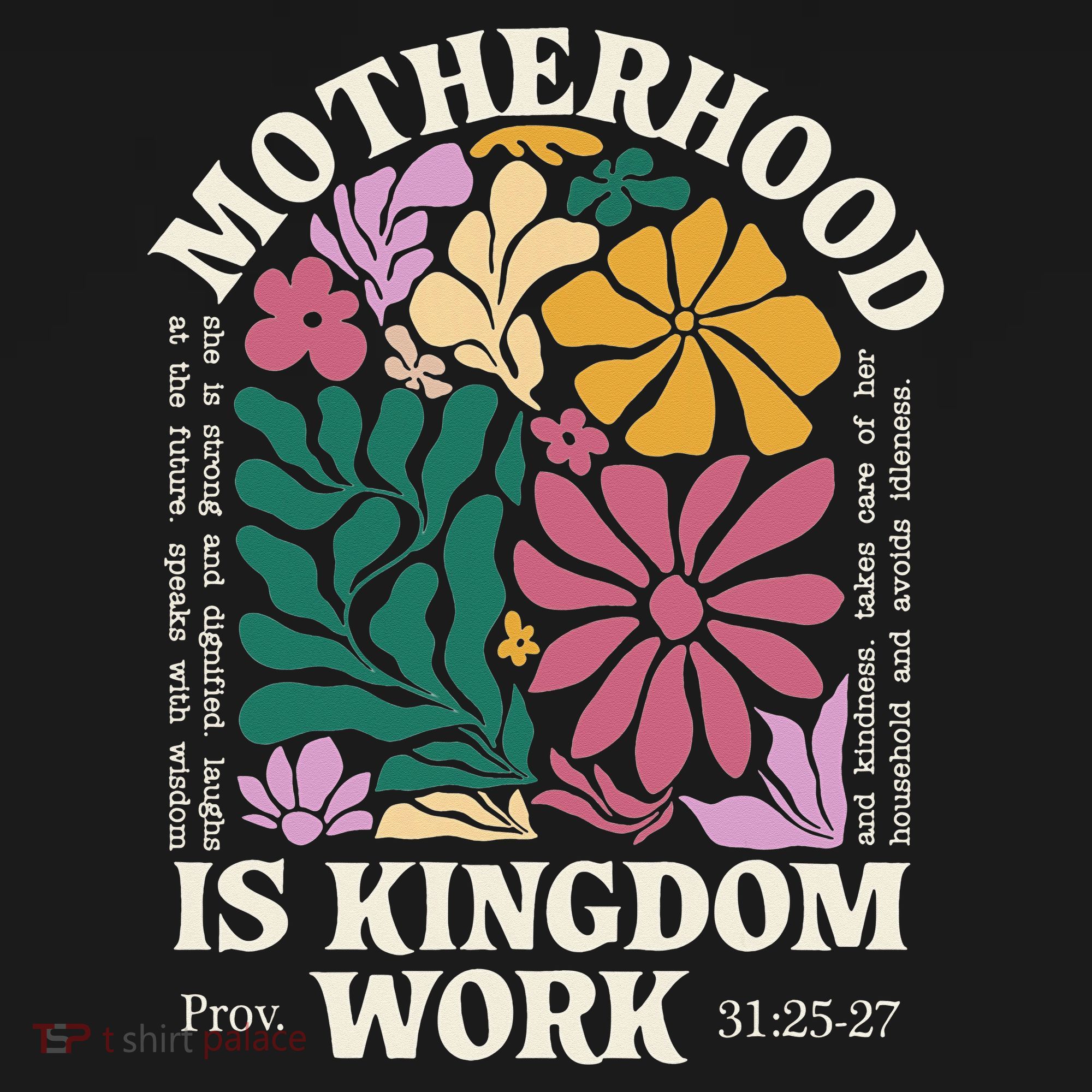 Motherhood Is Kingdom Work Retro Christian Mothers Day Apron