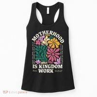 Motherhood Is Kingdom Work Retro Christian Mothers Day Women's Tank Top thumb 0