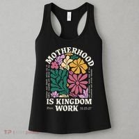 Motherhood Is Kingdom Work Retro Christian Mothers Day Women's Tank Top thumb 3