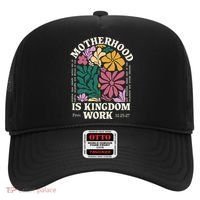 Motherhood Is Kingdom Work Retro Christian Mothers Day Hat thumb 0